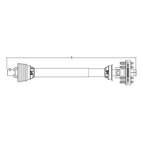 AB4 Series Profile PTO Drive Shaft With A 1 3/8-6 Spline Quick Disconnect Tractor Connection