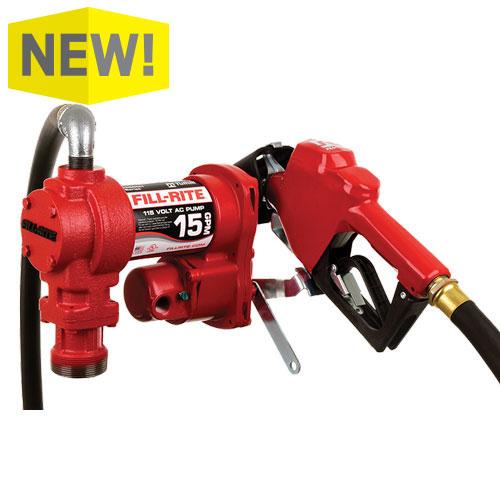 115V AC 15GPM Heavy-Duty Fuel Transfer Pump with Automatic Nozzle