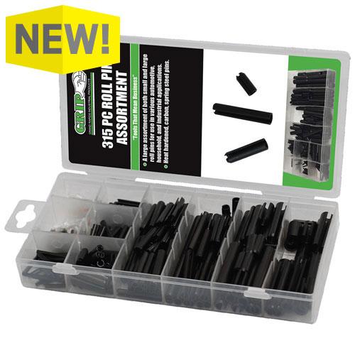 ROLL PIN ASSORTMENT - 315 PIECES (VARIOUS SIZES)