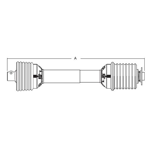 AW35 Series Profile PTO Drive Shaft With A 1 3/8-6 Spline Quick Disconnect Tractor Connection