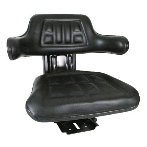 Universal Tractor Seat with Adjustable Suspension – Black